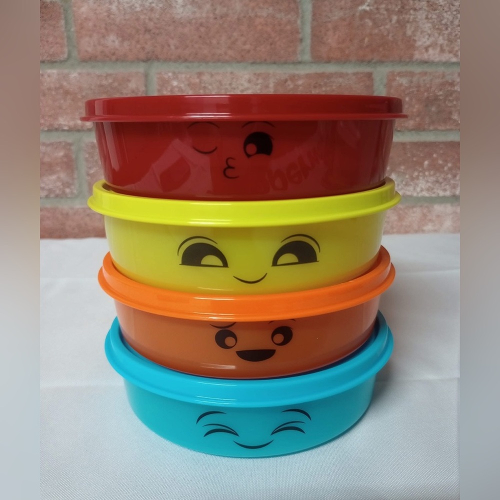 Tupperware Vibrant Container Set with Faces